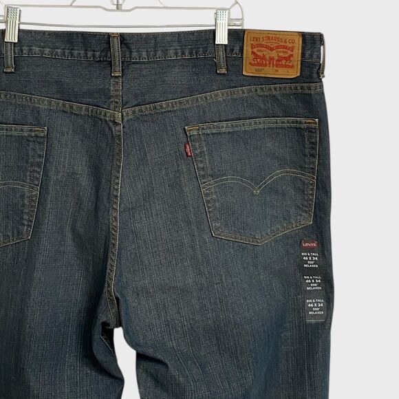 NWT Levi's 550 Big & Tall Relaxed Fit Men's Jeans Size 46x34 Non-Stretch Blue - Picture 11 of 16